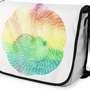 بوناميزون شنطة ماسنجر مدرسية مطبوعة رقميا مع حزام اسود للطلاب، شنطة كروس وشنطة ساعي، شنطة كتف للمدرسة، العودة الى المدرسة، المقاس: 29 × 36 سم