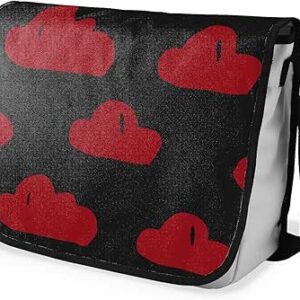 شنطة ماسنجر مدرسية مطبوعة رقمية بحزام اسود للبنات والاولاد من لو جاردين دو لين، شنطة ماسنجر للطلاب، شنط كتف مقاس 29 × 36 سم