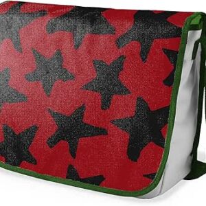 بوناميزون شنطة ماسنجر مدرسية مطبوعة رقميا مع حزام كاكي للطلاب، شنطة كروس وشنطة ساعي، شنطة كتف للمدرسة، العودة الى المدرسة، المقاس: 29 × 36 سم