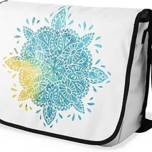 بوناميزون شنطة ماسنجر مدرسية مطبوعة رقميا مع حزام اسود للطلاب، شنطة كروس وشنطة ساعي، شنطة كتف للمدرسة، العودة الى المدرسة، المقاس: 29 × 36 سم