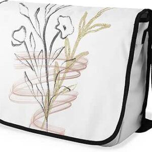 بوناميزون شنطة ماسنجر مدرسية مطبوعة رقميا مع حزام اسود للطلاب، شنطة كروس وشنطة ساعي، شنطة كتف للمدرسة، العودة الى المدرسة، المقاس: 29 × 36 سم