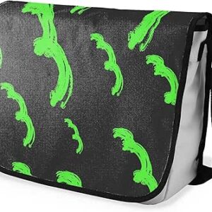 بوناميزون شنطة ماسنجر مدرسية مطبوعة رقميا مع حزام اسود للطلاب، شنطة كروس وشنطة ساعي، شنطة كتف للمدرسة، العودة الى المدرسة، المقاس: 29 × 36 سم