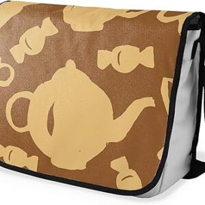 بوناميزون شنطة ماسنجر مدرسية مطبوعة رقميا مع حزام اسود للطلاب، شنطة كروس وشنطة ساعي، شنطة كتف للمدرسة، العودة الى المدرسة، المقاس: 29 × 36 سم