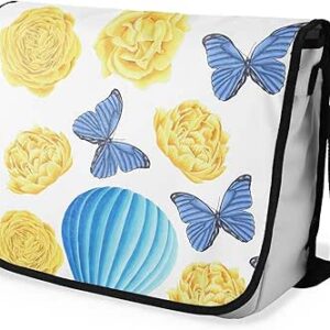 شنطة ماسنجر مدرسية مطبوعة رقمية بحزام اسود للبنات والاولاد من لو جاردين دو لين، شنطة ماسنجر للطلاب، شنط كتف مقاس 29 × 36 سم