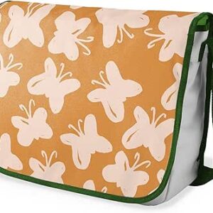 بوناميزون شنطة ماسنجر مدرسية مطبوعة رقميا مع حزام كاكي للطلاب، شنطة كروس وشنطة ساعي، شنطة كتف للمدرسة، العودة الى المدرسة، المقاس: 29 × 36 سم