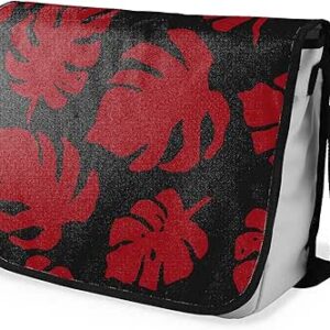 بوناميزون شنطة ماسنجر مدرسية مطبوعة رقميا مع حزام اسود للطلاب، شنطة كروس وشنطة ساعي، شنطة كتف للمدرسة، العودة الى المدرسة، المقاس: 29 × 36 سم