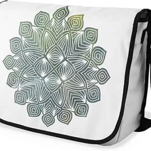 بوناميزون شنطة ماسنجر مدرسية مطبوعة رقميا مع حزام اسود للطلاب، شنطة كروس وشنطة ساعي، شنطة كتف للمدرسة، العودة الى المدرسة، المقاس: 29 × 36 سم