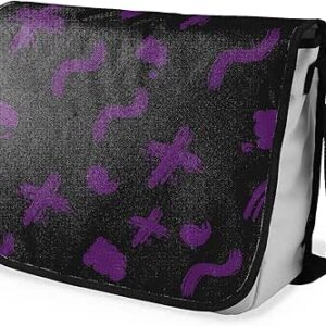 شنطة ماسنجر مدرسية مطبوعة رقمية بحزام اسود للبنات والاولاد من لو جاردين دو لين، شنطة ماسنجر للطلاب، شنط كتف مقاس 29 × 36 سم