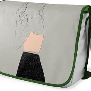 شنطة ماسنجر مدرسية مطبوعة رقميا مع احزمة كاكي للبنات والاولاد من لو جاردين دو لين، شنطة ماسنجر للطلاب، شنط كتف مقاس 29 × 36 سم