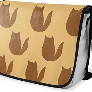 شنطة ماسنجر مدرسية مطبوعة رقمية بحزام اسود للبنات والاولاد من لو جاردين دو لين، شنطة ماسنجر للطلاب، شنط كتف مقاس 29 × 36 سم