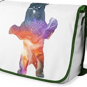 بونامايسون حقيبة مدرسية رسول مطبوعة رقميًا مع حزام كاكي للطلاب ، حقيبة كروس بودي ، حقيبة ساعي ، حقيبة كتف للمدرسة، العودة إلى المدرسة، الحجم: 29 × 36 سم، ألوان متعددة