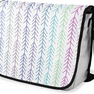 بوناميزون شنطة ماسنجر مدرسية مطبوعة رقميا مع حزام اسود للطلاب، شنطة كروس وشنطة ساعي، شنطة كتف للمدرسة، العودة الى المدرسة، المقاس: 29 × 36 سم