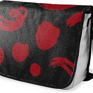 بوناميزون شنطة ماسنجر مدرسية مطبوعة رقميا مع حزام اسود للطلاب، شنطة كروس وشنطة ساعي، شنطة كتف للمدرسة، العودة الى المدرسة، المقاس: 29 × 36 سم