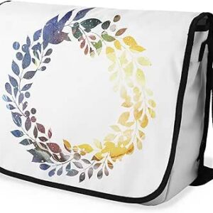 بوناميزون شنطة ماسنجر مدرسية مطبوعة رقميا مع حزام اسود للطلاب، شنطة كروس وشنطة ساعي، شنطة كتف للمدرسة، العودة الى المدرسة، المقاس: 29 × 36 سم