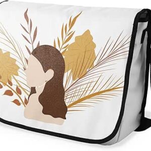 شنطة ماسنجر مدرسية مطبوعة رقمية بحزام اسود للبنات والاولاد من لو جاردين دو لين، شنطة ماسنجر للطلاب، شنط كتف مقاس 29 × 36 سم