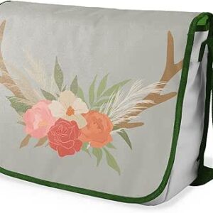 بوناميزون شنطة ماسنجر مدرسية مطبوعة رقميا مع حزام كاكي للطلاب، شنطة كروس وشنطة ساعي، شنطة كتف للمدرسة، العودة الى المدرسة، المقاس: 29 × 36 سم