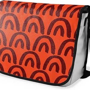 بوناميزون شنطة ماسنجر مدرسية مطبوعة رقميا مع حزام اسود للطلاب، شنطة كروس وشنطة ساعي، شنطة كتف للمدرسة، العودة الى المدرسة، المقاس: 29 × 36 سم