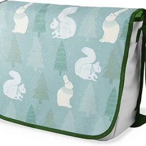 بوناميزون شنطة ماسنجر مدرسية مطبوعة رقميا مع حزام كاكي للطلاب، شنطة كروس وشنطة ساعي، شنطة كتف للمدرسة، العودة الى المدرسة، المقاس: 29 × 36 سم