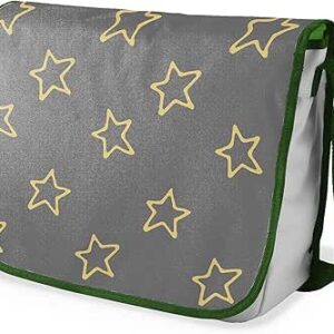 بوناميزون شنطة ماسنجر مدرسية مطبوعة رقميا مع حزام كاكي للطلاب، شنطة كروس وشنطة ساعي، شنطة كتف للمدرسة، العودة الى المدرسة، المقاس: 29 × 36 سم