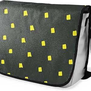 بوناميزون شنطة ماسنجر مدرسية مطبوعة رقميا مع حزام اسود للطلاب، شنطة كروس وشنطة ساعي، شنطة كتف للمدرسة، العودة الى المدرسة، المقاس: 29 × 36 سم