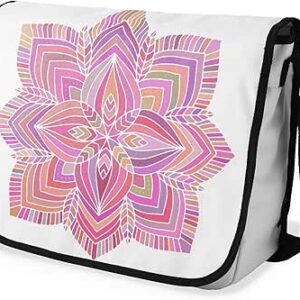 بوناميزون شنطة ماسنجر مدرسية مطبوعة رقميا مع حزام اسود للطلاب، شنطة كروس وشنطة ساعي، شنطة كتف للمدرسة، العودة الى المدرسة، المقاس: 29 × 36 سم