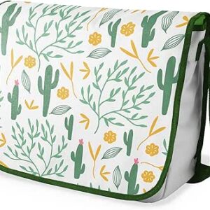 بوناميزون شنطة ماسنجر مدرسية مطبوعة رقميا مع حزام كاكي للطلاب، شنطة كروس وشنطة ساعي، شنطة كتف للمدرسة، العودة الى المدرسة، المقاس: 29 × 36 سم