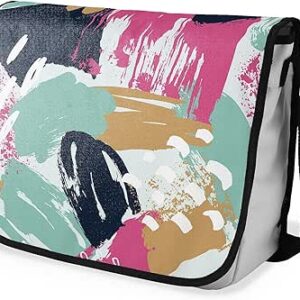 شنطة ماسنجر مدرسية مطبوعة رقمية بحزام اسود للبنات والاولاد من لو جاردين دو لين، شنطة ماسنجر للطلاب، شنط كتف مقاس 29 × 36 سم