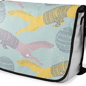 بوناميزون شنطة ماسنجر مدرسية مطبوعة رقميا مع حزام اسود للطلاب، شنطة كروس وشنطة ساعي، شنطة كتف للمدرسة، العودة الى المدرسة، المقاس: 29 × 36 سم