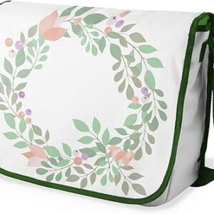 بوناميزون شنطة ماسنجر مدرسية مطبوعة رقميا مع حزام كاكي للطلاب، شنطة كروس وشنطة ساعي، شنطة كتف للمدرسة، العودة الى المدرسة، المقاس: 29 × 36 سم