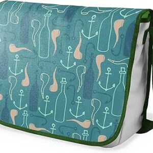 شنطة ماسنجر مدرسية مطبوعة رقميا مع احزمة كاكي للبنات والاولاد من لو جاردين دو لين، شنطة ماسنجر للطلاب، شنط كتف مقاس 29 × 36 سم