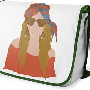 بونامايسون حقيبة مدرسية رسول مطبوعة رقميًا مع حزام كاكي للطلاب ، حقيبة كروس بودي ، حقيبة ساعي ، حقيبة كتف للمدرسة، العودة إلى المدرسة، الحجم: 29 × 36 سم، ألوان متعددة