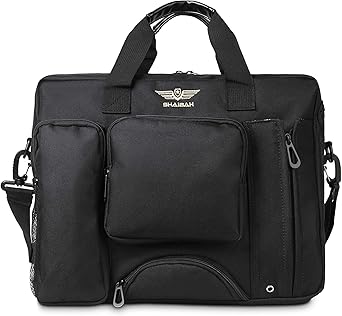 حقيبة طاقم الطيران مصنوعة ومصممة من قبل قبطان تناسب جميع طياري الخطوط الجوية لتحمل الاحتياجات الأساسية والمزيد بالإضافة إلى حماية EFB أسود معاصر