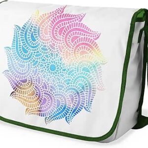 شنطة ماسنجر مدرسية مطبوعة رقميا مع احزمة كاكي للبنات والاولاد من لو جاردين دو لين، شنطة ماسنجر للطلاب، شنط كتف مقاس 29 × 36 سم