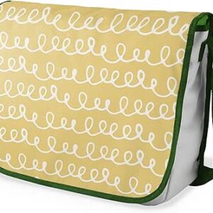 بوناميزون شنطة ماسنجر مدرسية مطبوعة رقميا مع حزام كاكي للطلاب، شنطة كروس وشنطة ساعي، شنطة كتف للمدرسة، العودة الى المدرسة، المقاس: 29 × 36 سم