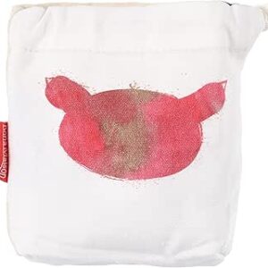 بوناميزون شنطة منتجات قطنية مطبوعة مع رباط، شنطة بقالة قابلة لاعادة الاستخدام، اكياس صديقة للبيئة وقابلة للتحلل البيولوجي، شنطة سفر، شنط تسوق، صديقة للبيئة، قابلة للطي، المقاس: 12×15 سم