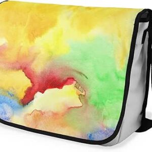 شنطة ماسنجر مدرسية مطبوعة رقمية بحزام اسود للبنات والاولاد من لو جاردين دو لين، شنطة ماسنجر للطلاب، شنط كتف مقاس 29 × 36 سم