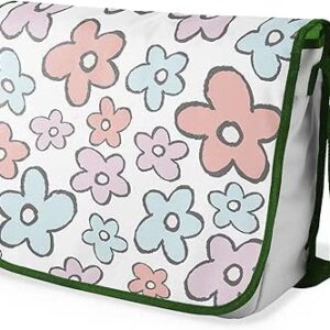 بوناميزون شنطة ماسنجر مدرسية مطبوعة رقميا مع حزام كاكي للطلاب، شنطة كروس وشنطة ساعي، شنطة كتف للمدرسة، العودة الى المدرسة، المقاس: 29 × 36 سم