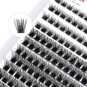 فافان مجموعات رموش صناعية B02 مختلطة بحجم 8-16 ملم يمكنك تركيبها بنفسك، وصلات رموش صناعية طبيعية فردية يمكنك تركيبها بنفسك (B02-0.07D مجعدة)