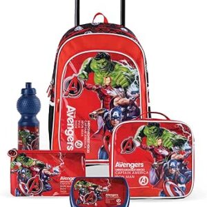 تروكير مجموعة صندوق بعجلات 5 في 1 للاولاد من مارفل افينجرز اسيمبل، مقاس 18 انش، احمر, أحمر, M, كلاسيكي، نايلون بوليستر بولي فينيل كلوريد