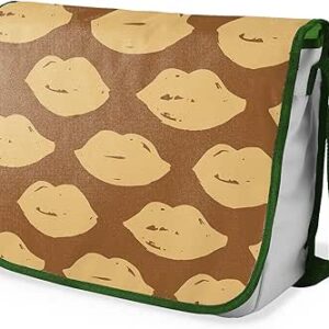 بوناميزون شنطة ماسنجر مدرسية مطبوعة رقميا مع حزام كاكي للطلاب، شنطة كروس وشنطة ساعي، شنطة كتف للمدرسة، العودة الى المدرسة، المقاس: 29 × 36 سم