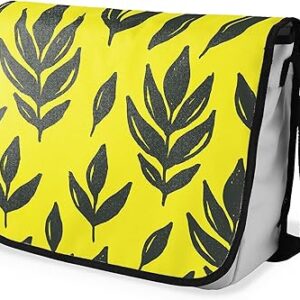 بوناميزون شنطة ماسنجر مدرسية مطبوعة رقميا مع حزام اسود للطلاب، شنطة كروس وشنطة ساعي، شنطة كتف للمدرسة، العودة الى المدرسة، المقاس: 29 × 36 سم