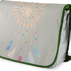 شنطة ماسنجر مدرسية مطبوعة رقميا مع احزمة كاكي للبنات والاولاد من لو جاردين دو لين، شنطة ماسنجر للطلاب، شنط كتف مقاس 29 × 36 سم