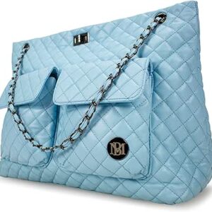 بادجلي ميشكا شنطة سفر من الجلد النباتي من ديانا، لون ازرق فاتح، مقاس L