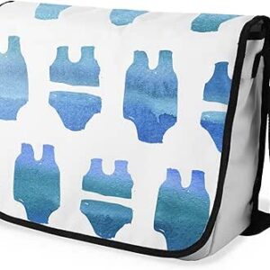 شنطة ماسنجر مدرسية مطبوعة رقمية بحزام اسود للبنات والاولاد من لو جاردين دو لين، شنطة ماسنجر للطلاب، شنط كتف مقاس 29 × 36 سم