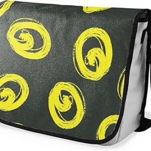 بوناميزون شنطة ماسنجر مدرسية مطبوعة رقميا مع حزام اسود للطلاب، شنطة كروس وشنطة ساعي، شنطة كتف للمدرسة، العودة الى المدرسة، المقاس: 29 × 36 سم