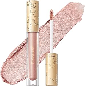 فوكيلر احمر شفاه سائل ميتاليك، ملمع شفاه غير لاصق، لون شفاه عالي التاثير مع مقاومة للانتقال، مكياج احمر شفاه يدوم طويلا ومقاوم للماء للنساء، يونج لاست