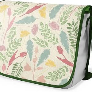 بوناميزون شنطة ماسنجر مدرسية مطبوعة رقميا مع حزام كاكي للطلاب، شنطة كروس وشنطة ساعي، شنطة كتف للمدرسة، العودة الى المدرسة، المقاس: 29 × 36 سم