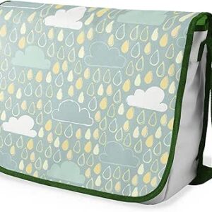 شنطة ماسنجر مدرسية مطبوعة رقميا مع احزمة كاكي للبنات والاولاد من لو جاردين دو لين، شنطة ماسنجر للطلاب، شنط كتف مقاس 29 × 36 سم