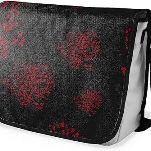 بوناميزون شنطة ماسنجر مدرسية مطبوعة رقميا مع حزام اسود للطلاب، شنطة كروس وشنطة ساعي، شنطة كتف للمدرسة، العودة الى المدرسة، المقاس: 29 × 36 سم