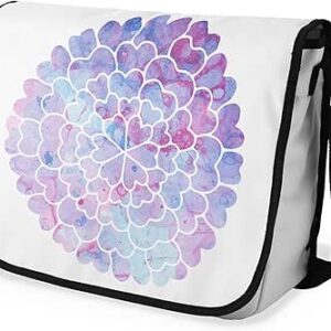 بوناميزون شنطة ماسنجر مدرسية مطبوعة رقميا مع حزام اسود للطلاب، شنطة كروس وشنطة ساعي، شنطة كتف للمدرسة، العودة الى المدرسة، المقاس: 29 × 36 سم